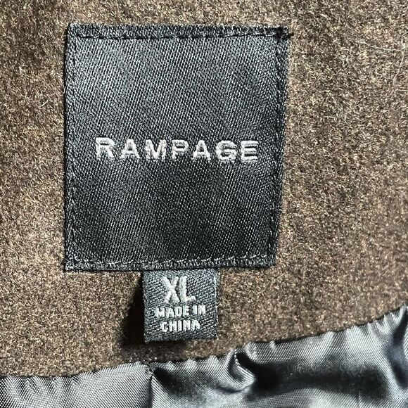 Rampage Dark Brown Button Down Pea Coat XL - Picture 5 of 7